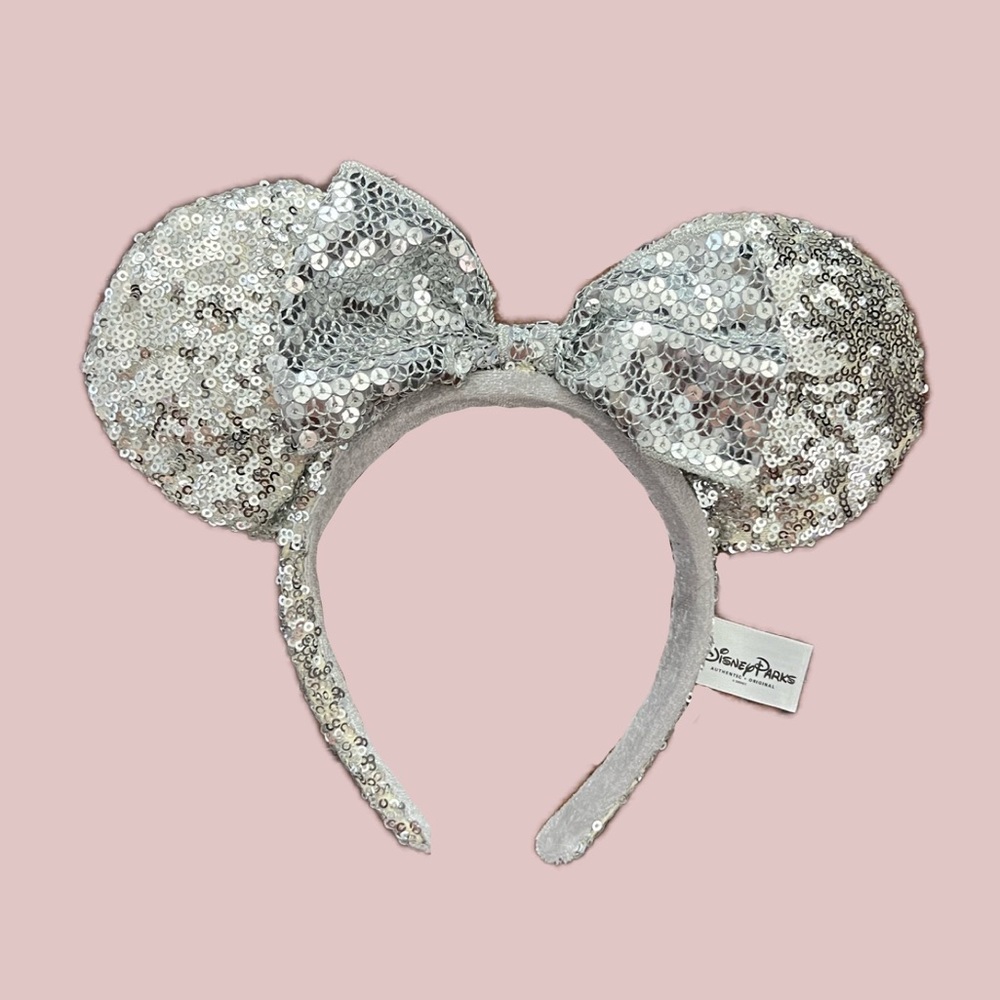 Disney Minnie Silver Sequin Ears
